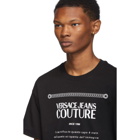 Versace Jeans Couture Black Warranty Label Logo T-Shirt