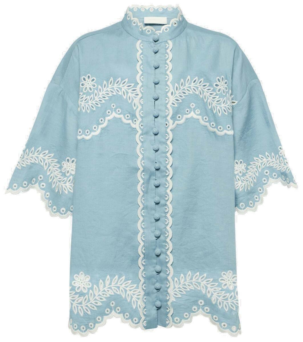 Tシャツ・カットソー Zimmermann SS24 \"JUNIE BILLOW\" SHIRT (8832TRS243_IVORY) Zimmermann 'junie Billow' Shirt | italist