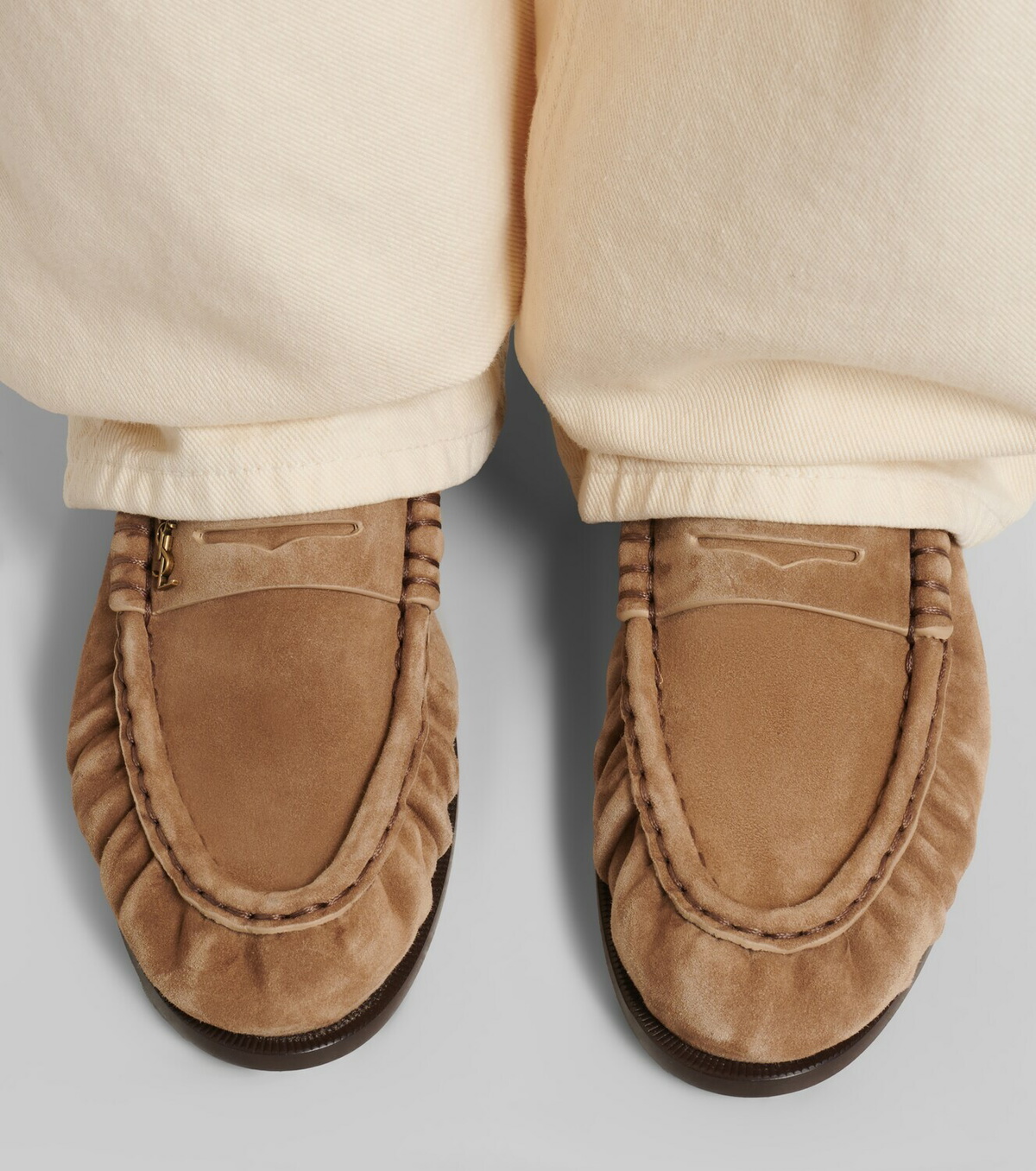 Saint Laurent Le Loafer suede penny loafers