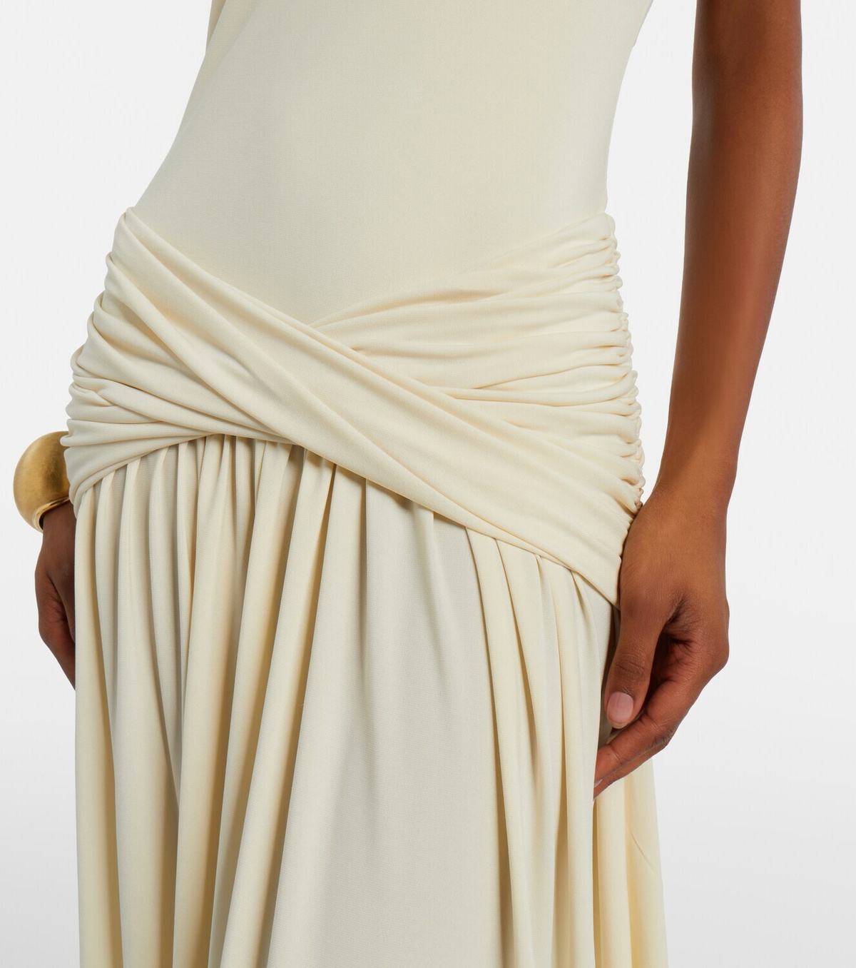 Bananhot Zoya draped halterneck maxi dress