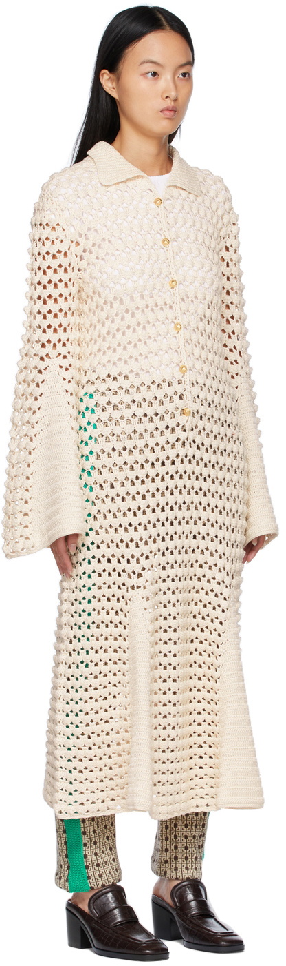 Wales Bonner Off-White Lotus Crochet Dress Wales Bonner
