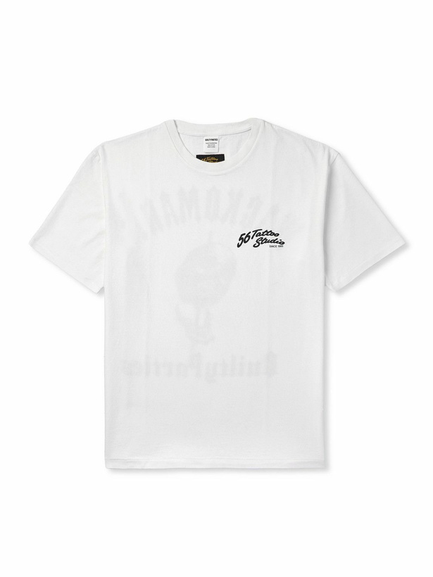 Photo: Wacko Maria - 56 Tattoo Studio Printed Cotton-Jersey T-Shirt - White