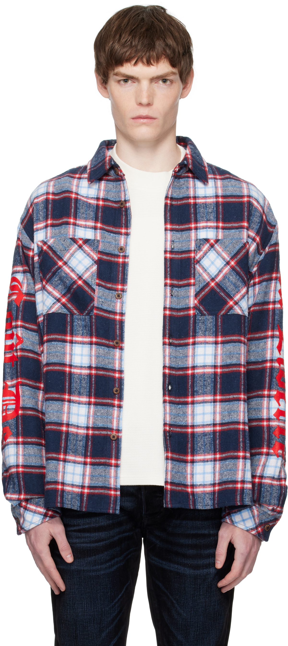COÛT DE LA LIBERTÉ Red & Blue Brad Long Sleeve Shirt