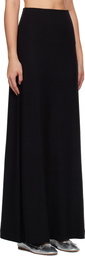 LESET Black Lauren High Waist Maxi Skirt
