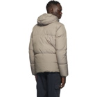 Stone Island Taupe Down Hooded Jacket