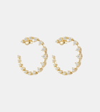 Jade Trau Crescent 18kt gold hoop earrings with diamonds