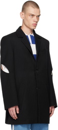 Stefan Cooke Black Slashed Coat