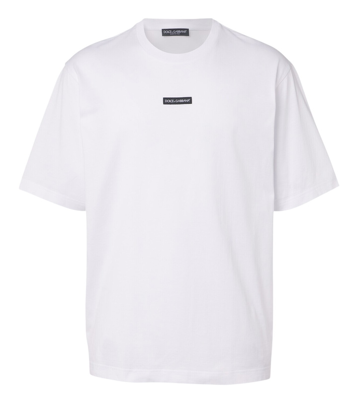 Photo: Dolce&Gabbana Logo cotton jersey T-shirt