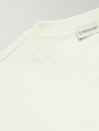 Moncler - Logo-Embroidered Printed Cotton-Jersey Sweatshirt - Neutrals