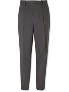 MR P. - Pleated Linen and Cotton-Blend Trousers - Black