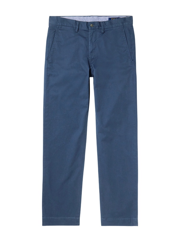 Photo: Polo Ralph Lauren - Bedford Straight-Leg Cotton-Blend Twill Trousers - Blue