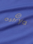 OSTRYA - Beta Logo-Print Panelled Tech and Mesh Tank - Blue