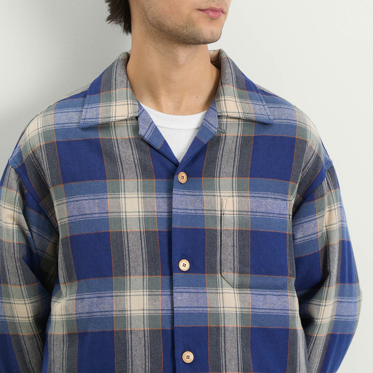 Visvim Men's Keesey Check Down Shirt Jacket in Blue Visvim