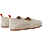 Mulo - Collapsible-Heel Suede Loafers - Neutral