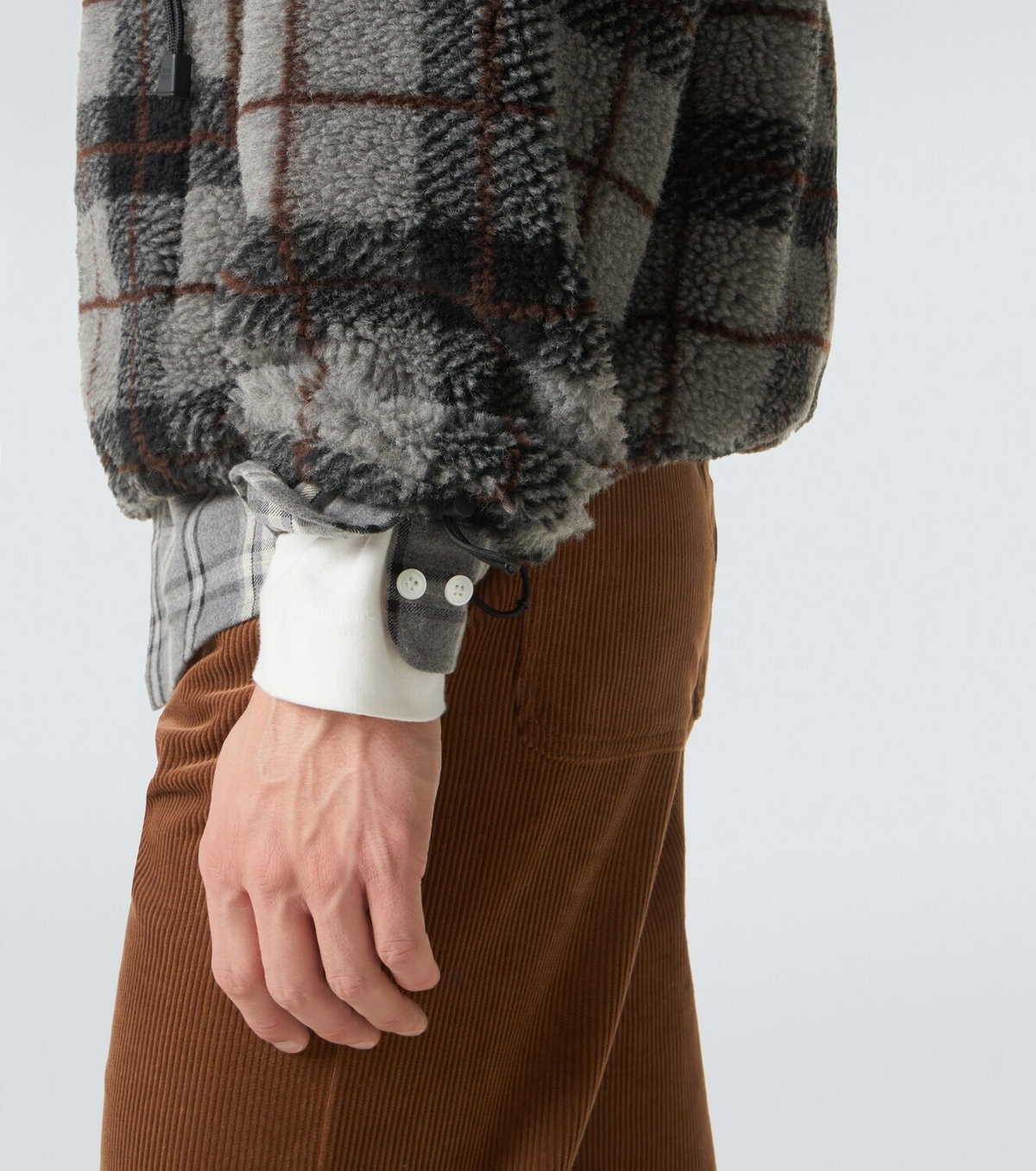 Miu Miu Checked teddy jacket