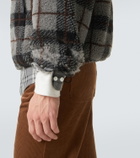 Miu Miu Checked teddy jacket