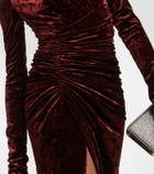 Alexandre Vauthier Draped velvet maxi dress