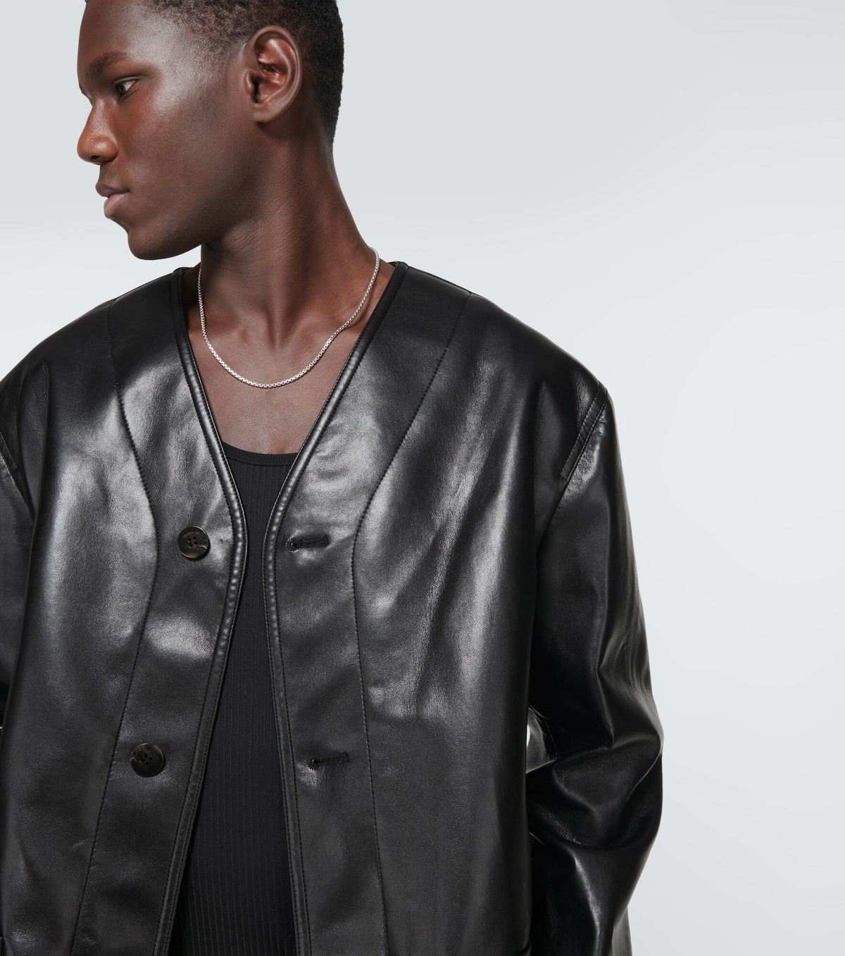Nanushka - Marius regenerated leather jacket