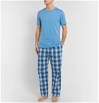 Derek Rose - Ranga Checked Cotton-Flannel Pyjama Trousers - Men - Blue
