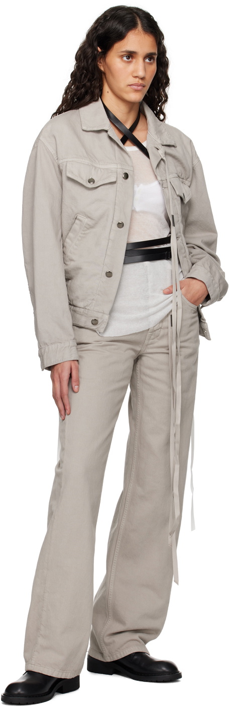 Ann Demeulemeester Beige Marthe Denim Jacket