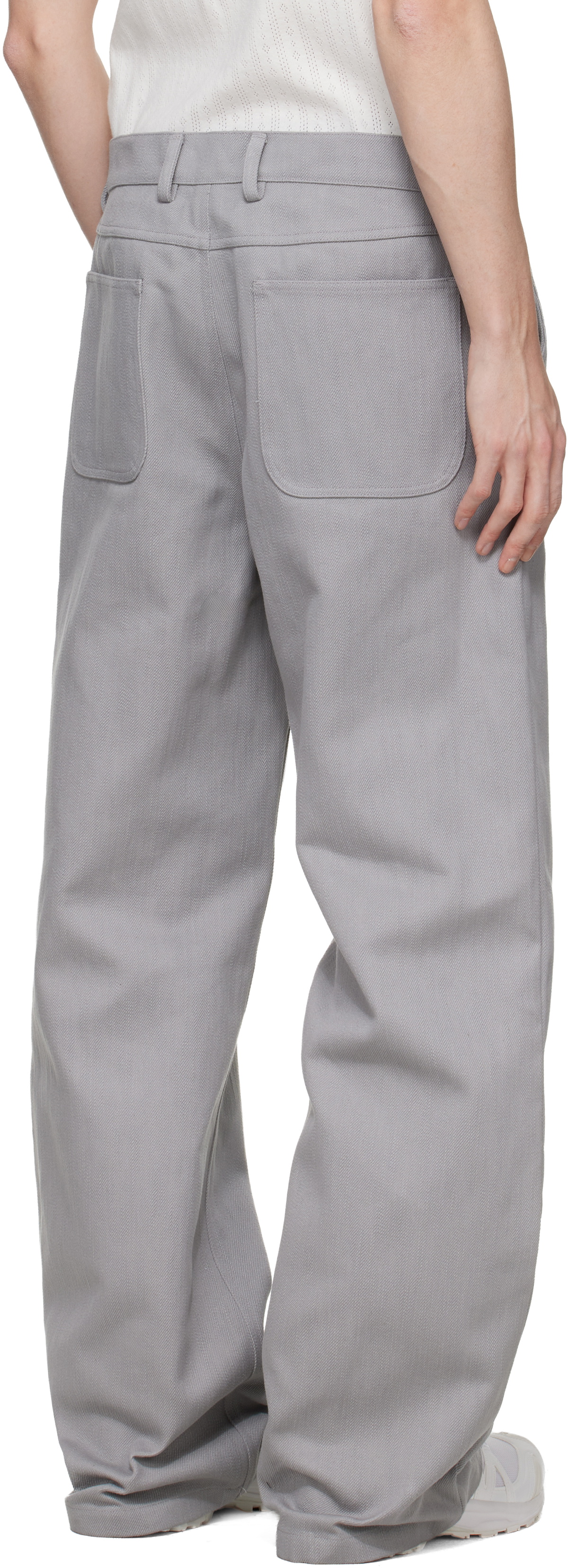 Rier Gray Antique Gabardine Trousers