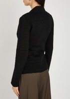 Emporio Armani Textured Close-knit Blazer Black