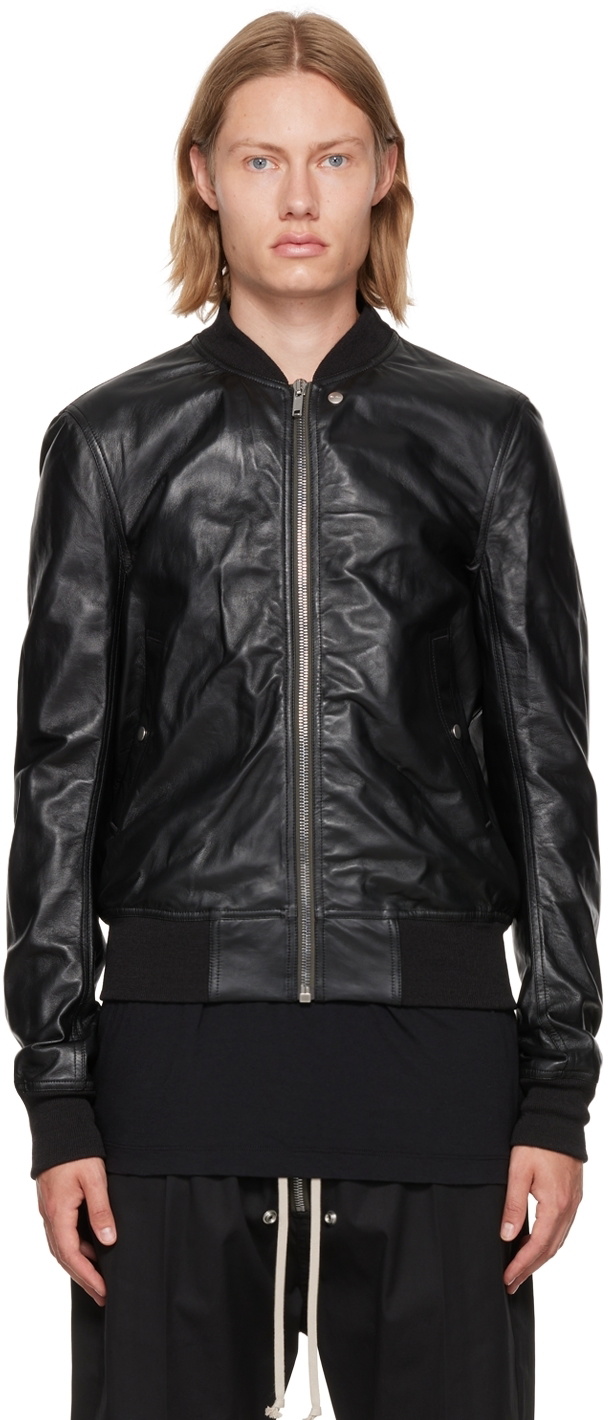 Rick Owens Black Lambskin Leather Jacket Rick Owens