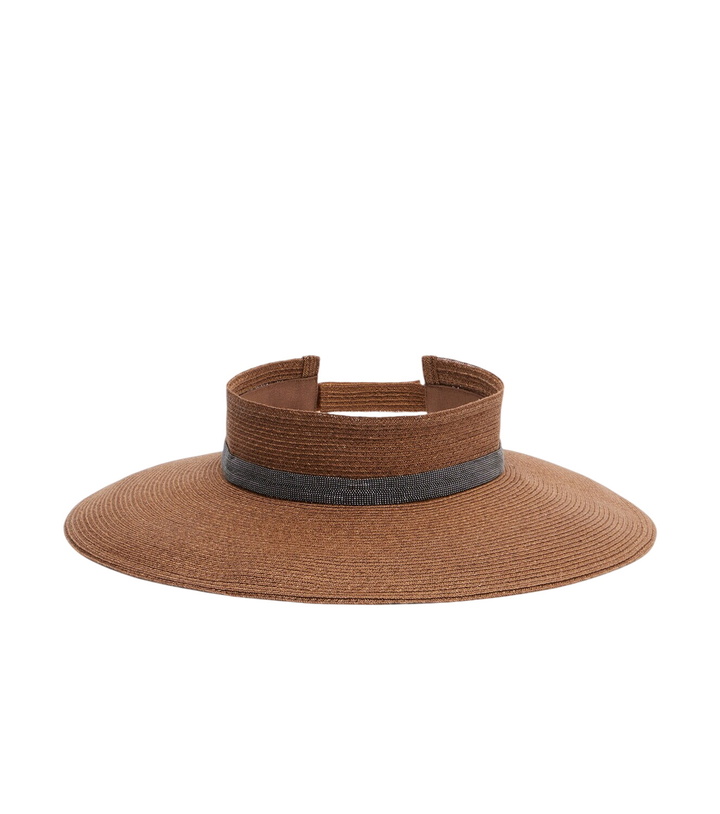 Brunello Cucinelli Monili-embellished straw sun hat Brunello  display picture 3