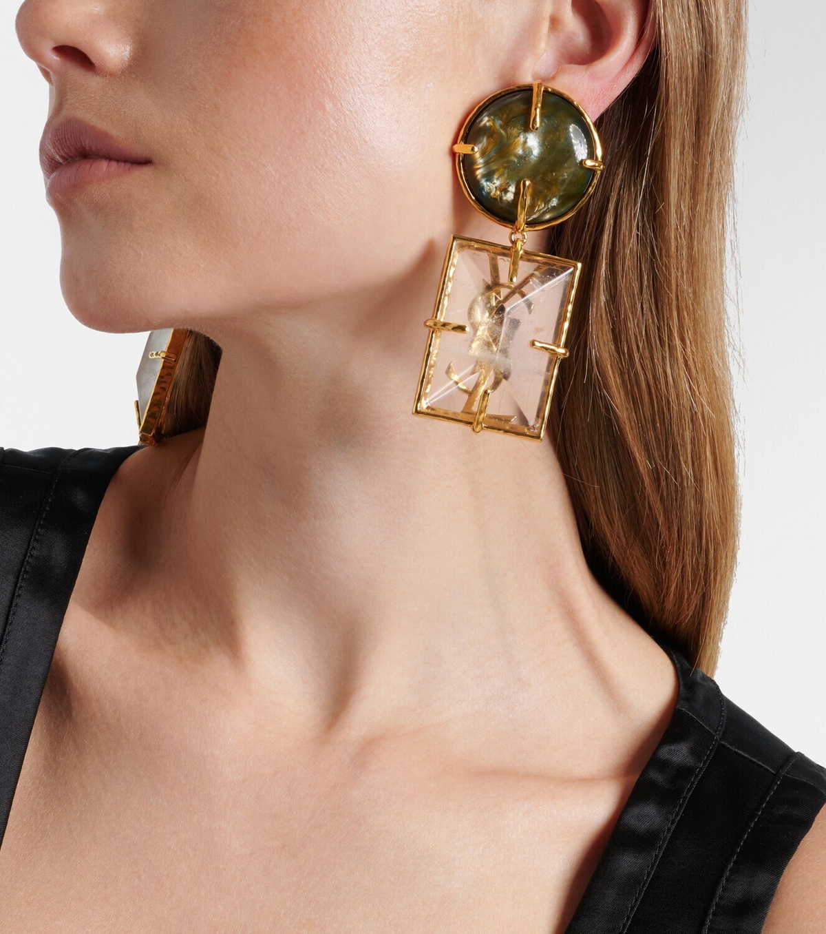 Saint Laurent Cassandre clip-on earrings