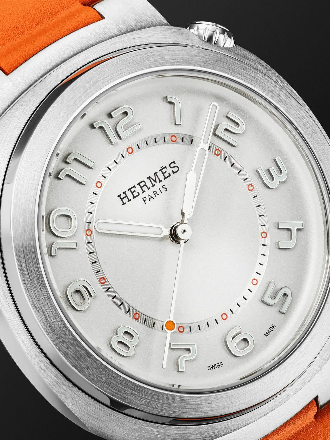 Hermès Timepieces - Cut Automatic 36mm Stainless Steel and Rubber Watch, Ref. No. 403195WW00
