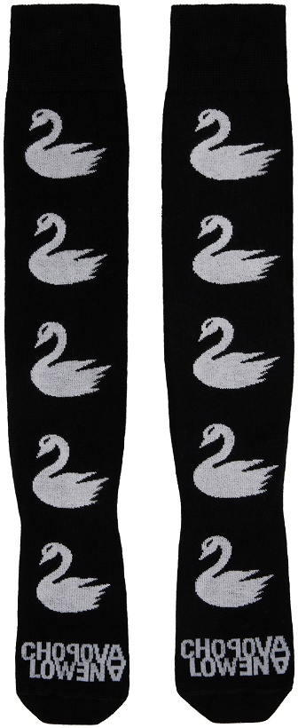 Photo: Chopova Lowena Black Swan Long Socks