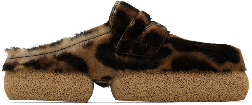 Dries Van Noten Brown Calf-Hair Loafers