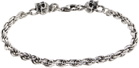Emanuele Bicocchi SSENSE Exclusive Rope Chain Skulls Bracelet
