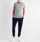 Kingsman - Contrast-Tipped Mélange Cotton and Cashmere-Blend Jersey T-Shirt - Gray