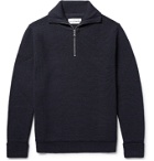 SALLE PRIVÉE - Rikard Virgin Wool Half-Zip Sweater - Blue