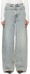 Ksubi Blue Baggy Jeans