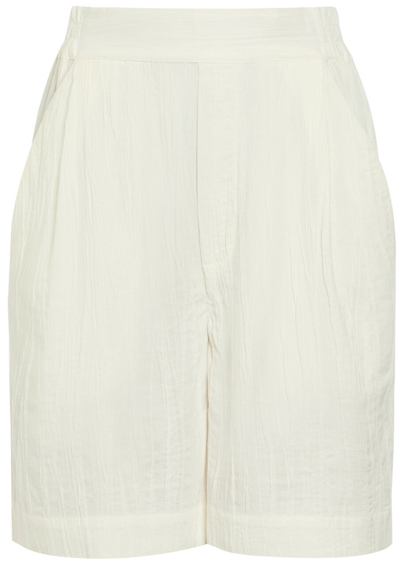 Photo: Delos Lazarus Textured Woven Shorts White