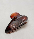 Gucci Logo crystal-embellished hair clip
