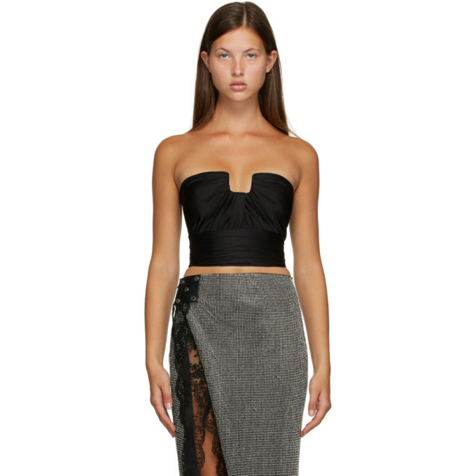 Alexander McQueen Black Silk Bustier Alexander McQueen