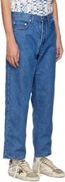 Enfants Riches Déprimés Blue Flannel Lined Jeans