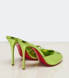 Christian Louboutin Me Dolly mirrored leather mules