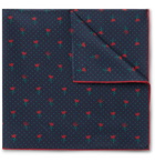 Gucci - Printed Silk Pocket Square - Navy