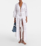 Melissa Odabash Talitha broderie anglaise belted cotton kaftan