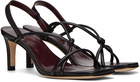 Staud Black Nicolette Heeled Sandals