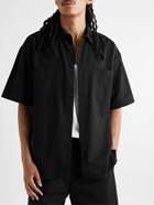 YMC - Mitchum Appliquéd Cotton Shirt - Black