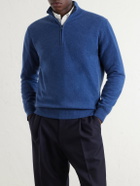 Altea - Virgin Wool Half-Zip Sweater - Blue