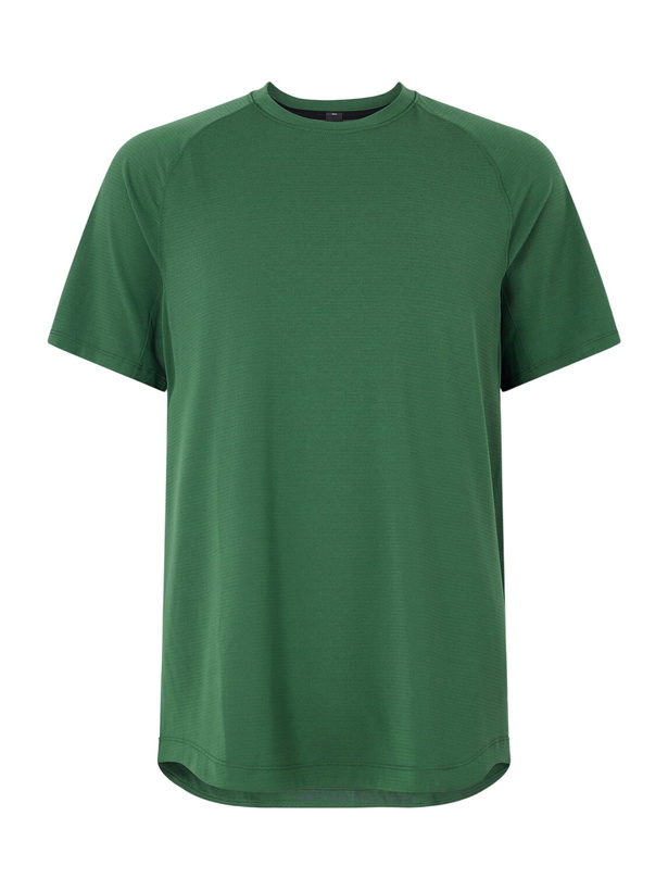 Photo: Lululemon - License to Train Striped Stretch Recycled-Jersey T-Shirt - Green