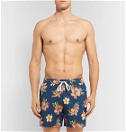 Onia - Charles Mid-Length Printed Swim Shorts - Navy