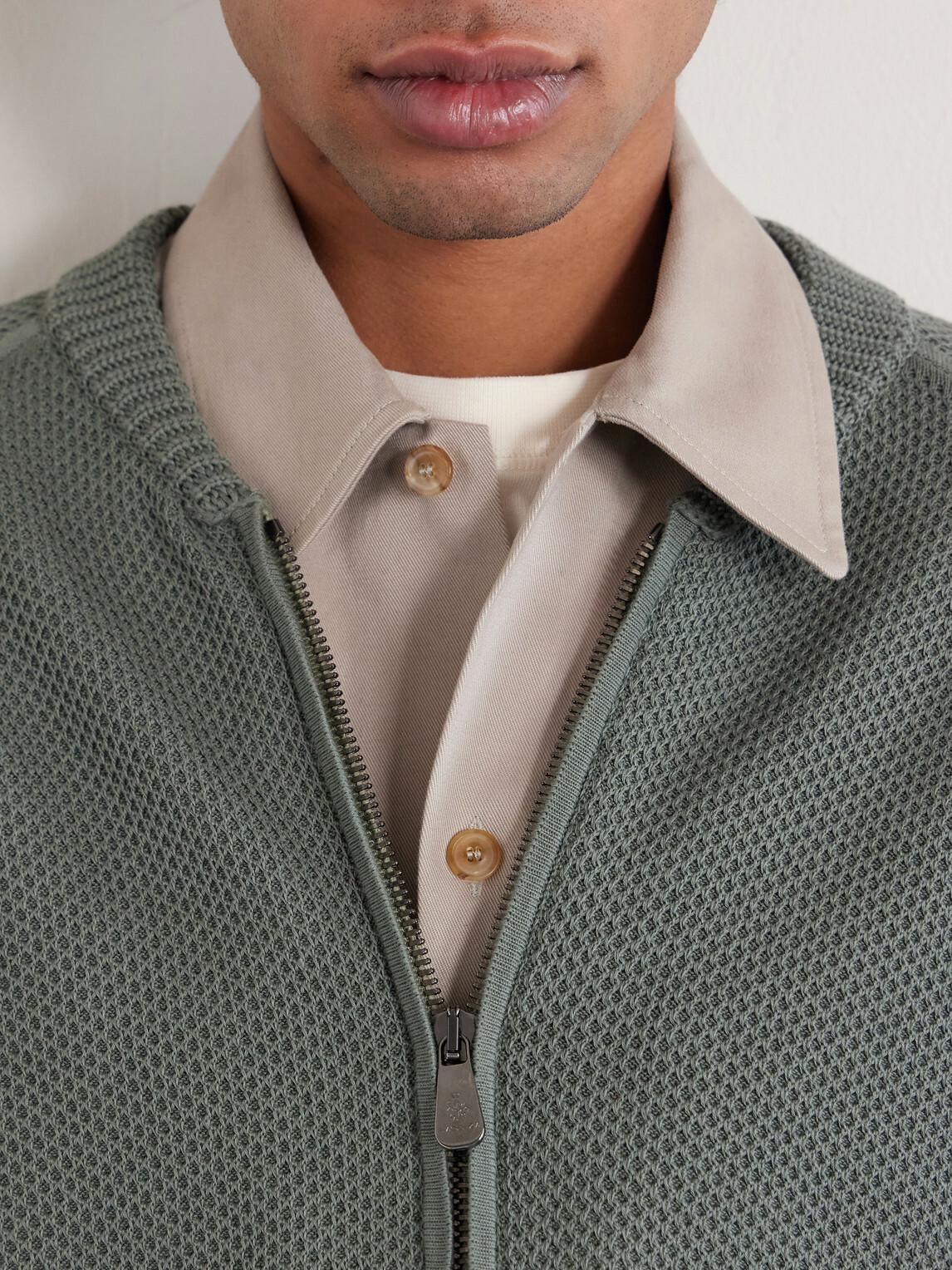 PIACENZA 1733 - Slim-Fit Honeycomb-Knit Cotton Bomber Jacket - Green