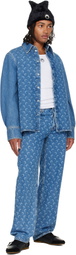 Marine Serre Blue Moon Laser Denim Shirt